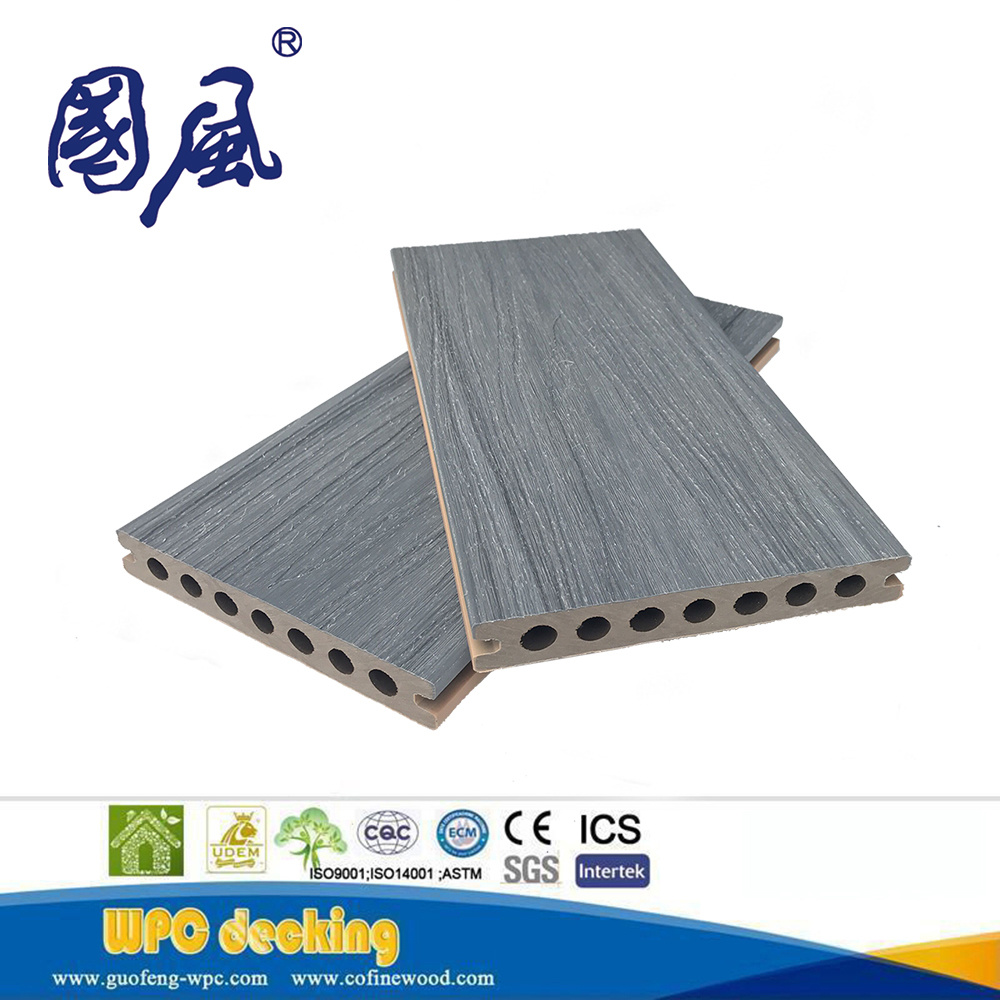 Factory Price New Generation Double Color Co-Extrusion WPC Decking 145*20/21mm