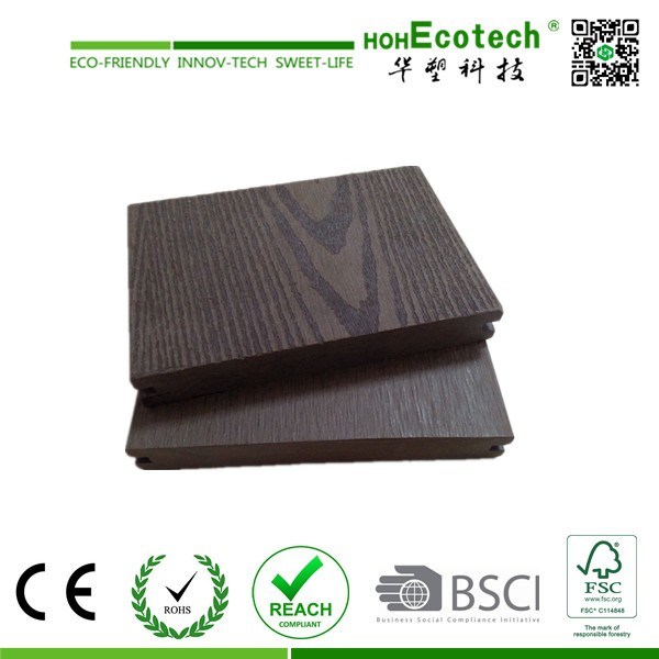 Outdoor Solid Board Wood Plastic Composite Flooring