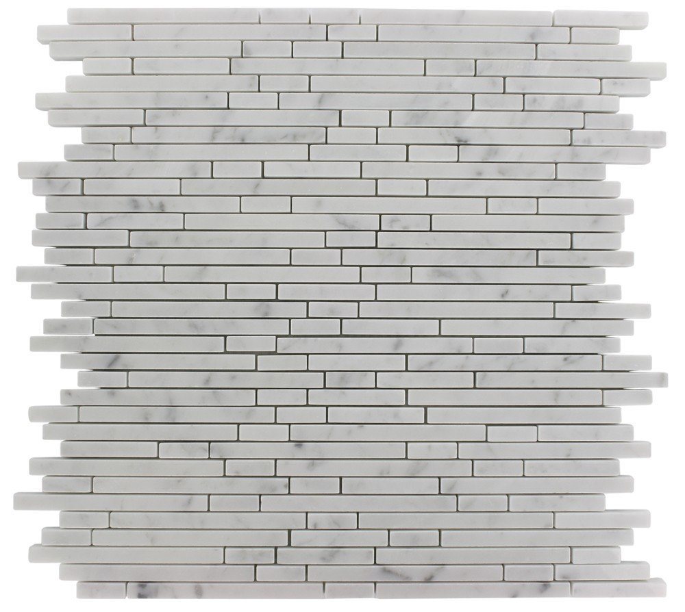 Carrara White Marble Strips Tiles