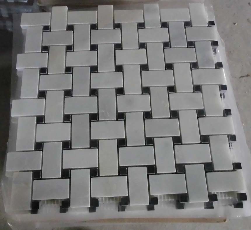 New Basket Wave Marble Mosaic Tile, Mosaic for Floor