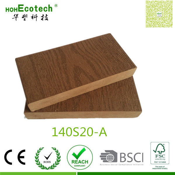 140*20 Thickness Wood Composite Planks Embossing WPC Solid Flooring