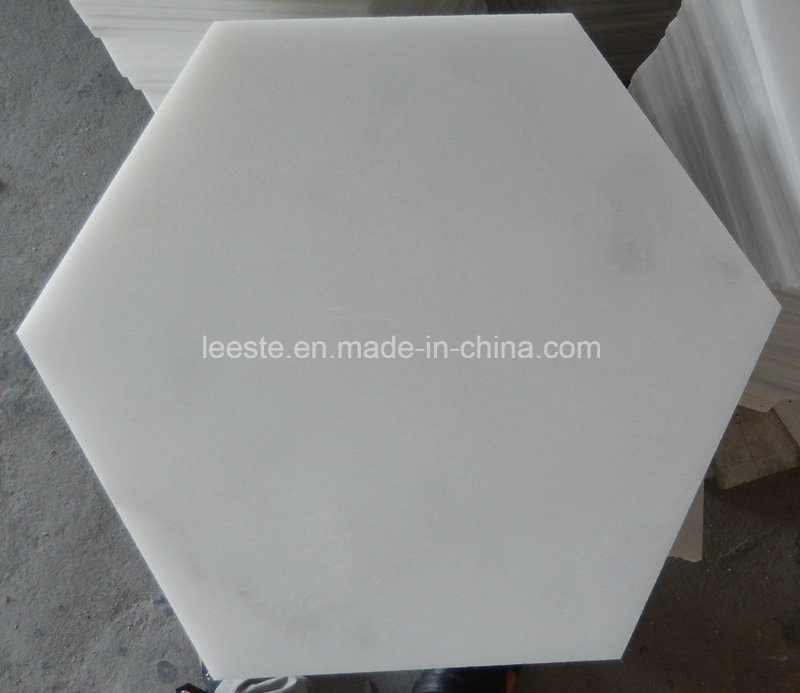 High Quality Eastern White Hexagon Marble Tile