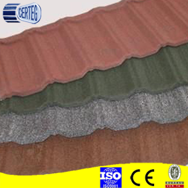 Metal color stone coated roof tile/stone coated metal roof tile