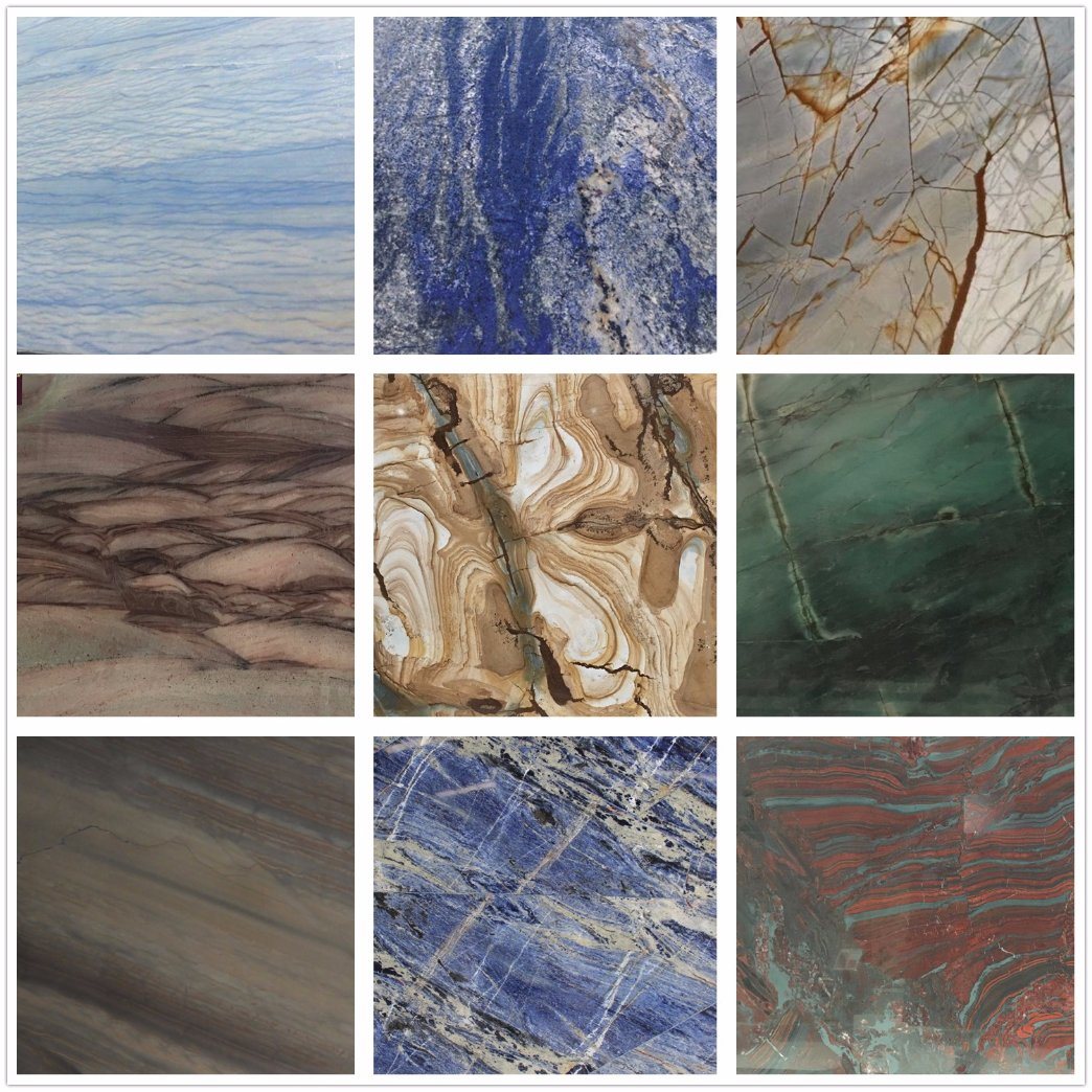 Luxury Stone/Quartzite Azul Macaubas/Azul Bahia/Fusion/Sodalite Blue/Amazon Green/White Macaubas/Blue Roma/Patagonia Polished Slabs