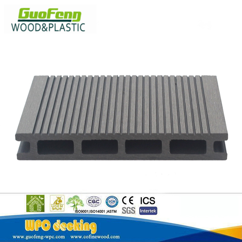 Outdoor Decorative Wood Composite Decking Hollow WPC Wood Plastic Composite Decking