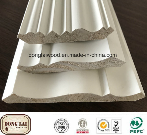 Decorative Primed Wooden Crown Moulding