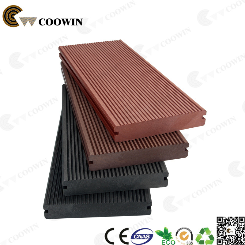 Solid Grey Dark Gey Wood Plastic Composite Decking 138X26mm