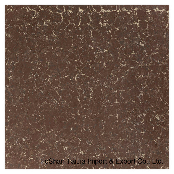 600X600mm Building Materials Red Pilate Polished Porcelain Floor Tile (TJ6206)