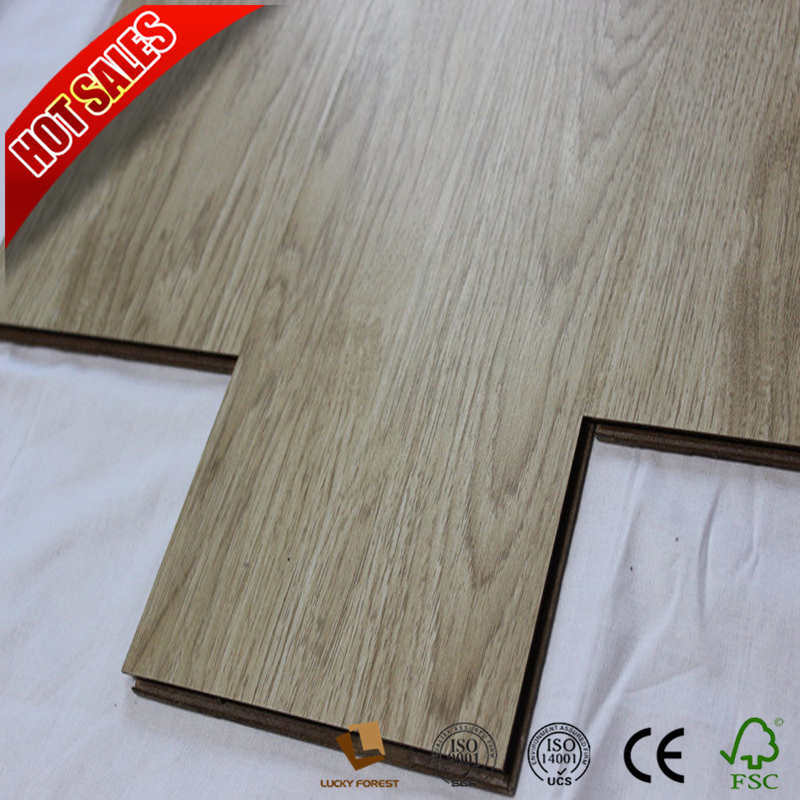 12.3mm Hand Scraped Blue Grey Laminate Wood Flooring