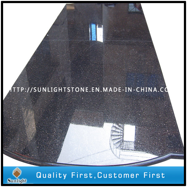 Natural Stone Black Galaxy Granite Kitchen/Table Countertop