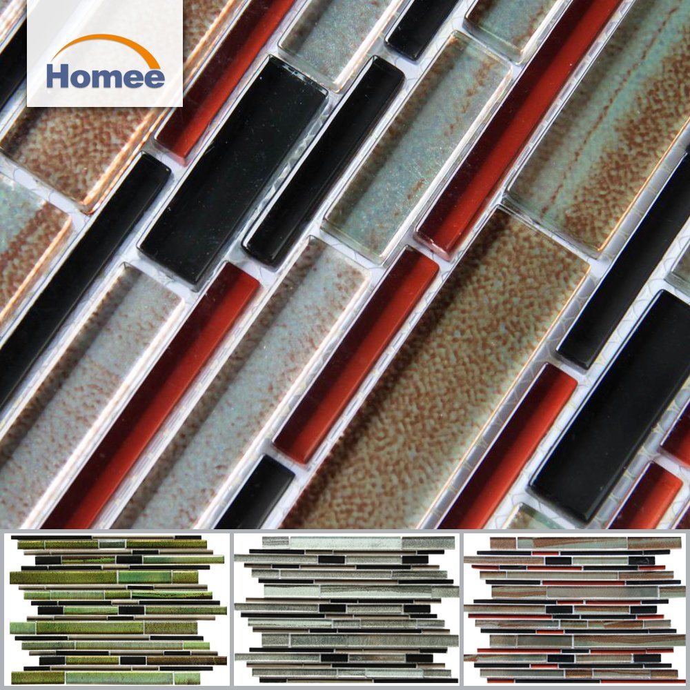 Good Quality Cheap Irregular Colorful Decorative Glass Mosaic Tile