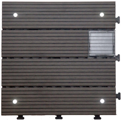 Low Floor Sale Price Solar Light Decking Tile DIY Decking Tile