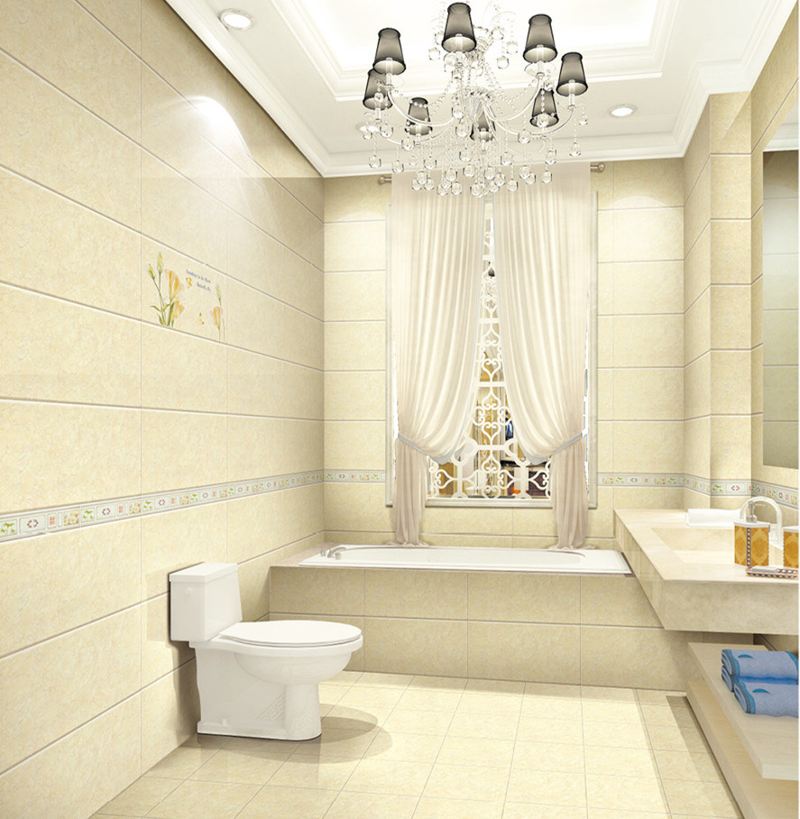 Inkjet Matt Glazed Interior Ceramic Wall Tile for Washroom Decoration