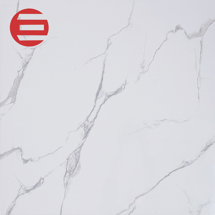 Carrara White Glazed Marble Polished Porcelain Floor Tile (800X800mm)