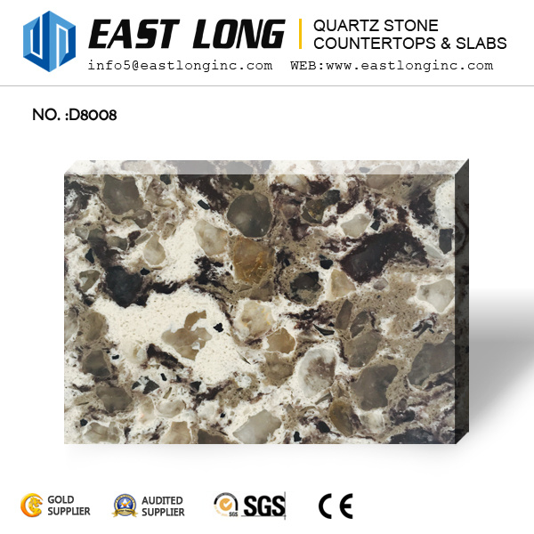 Artificial Granite Color Quartz Stone Slabs for Countertops with Building Material/Solid Surface