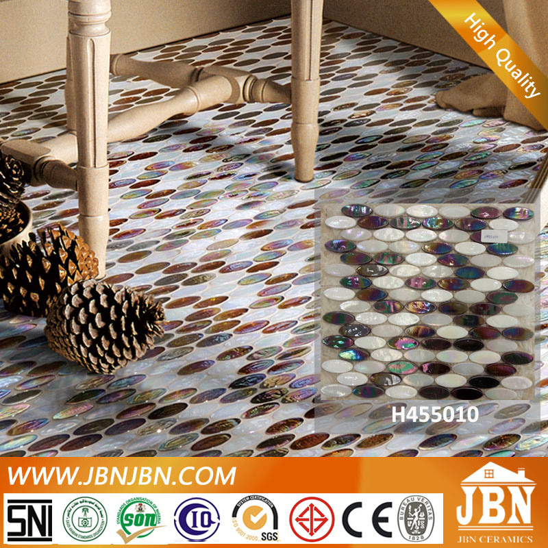 Bathroom and Restaurant Elliptic Melting Glass Mosaic (H455010)