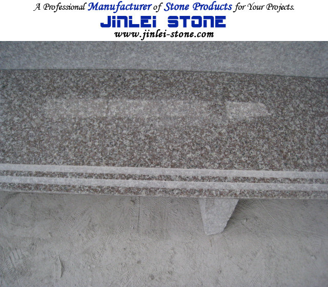 Popular G664 Natural Stone Red Granite Step Stair Wall Tiles