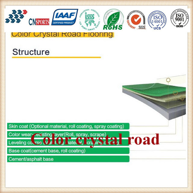 Cn-C06 Anti-Skidding Rolling Resistance Color Crystal Road Flooring