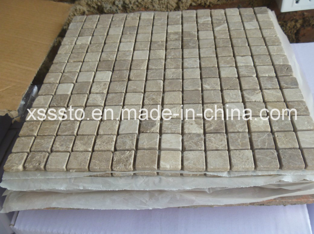 Light Emperador Mosaic Tiles Tumbled