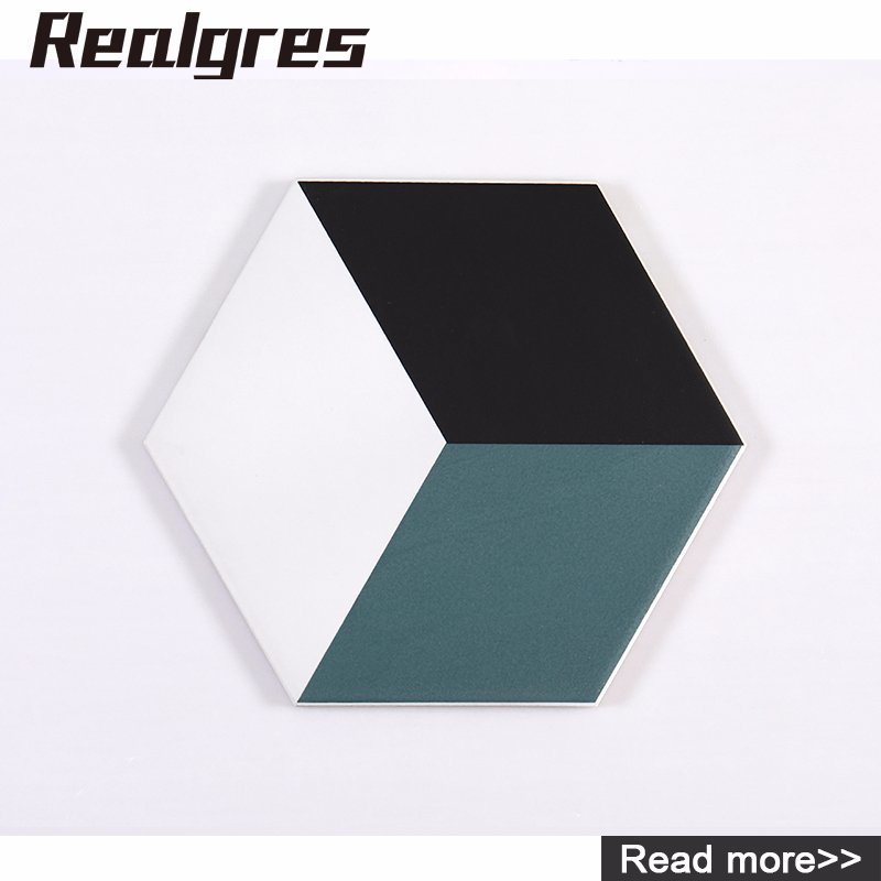 3D Art Design Glazed Wall and Floor Hexagon Ceramic Tile