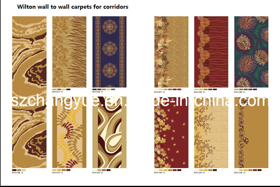 Machine Woven Wall to Wall Wilton Corridor Carpets