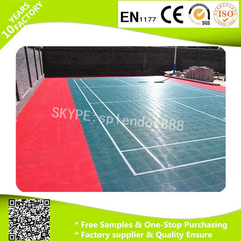 PP Tile Outdoor PVC Flooring Interlock