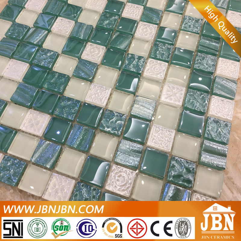 Glass Mosaic, Blue, Brown, Black Color, Wall and Floor (G823042)