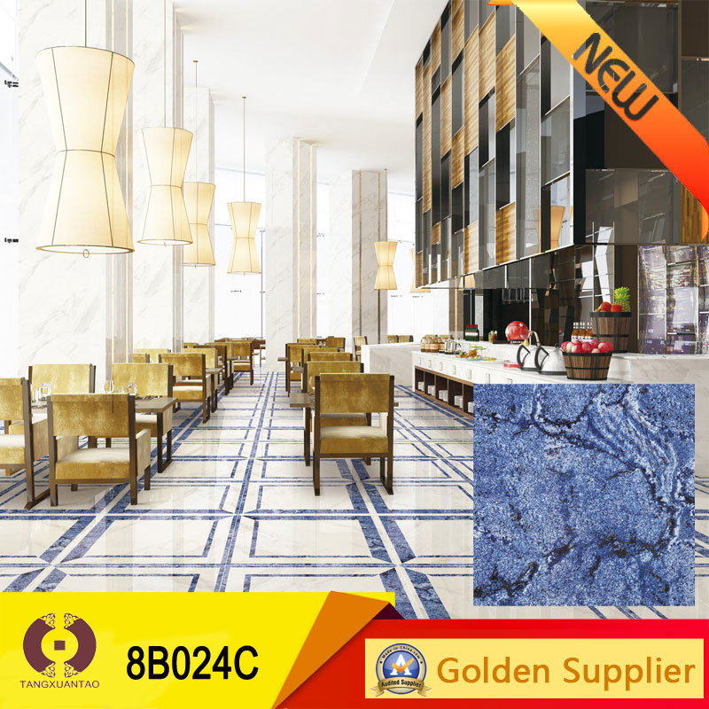 800X800mm Blue Marble Look Natural Stone Glazed Porcelain Tile (8B024C)