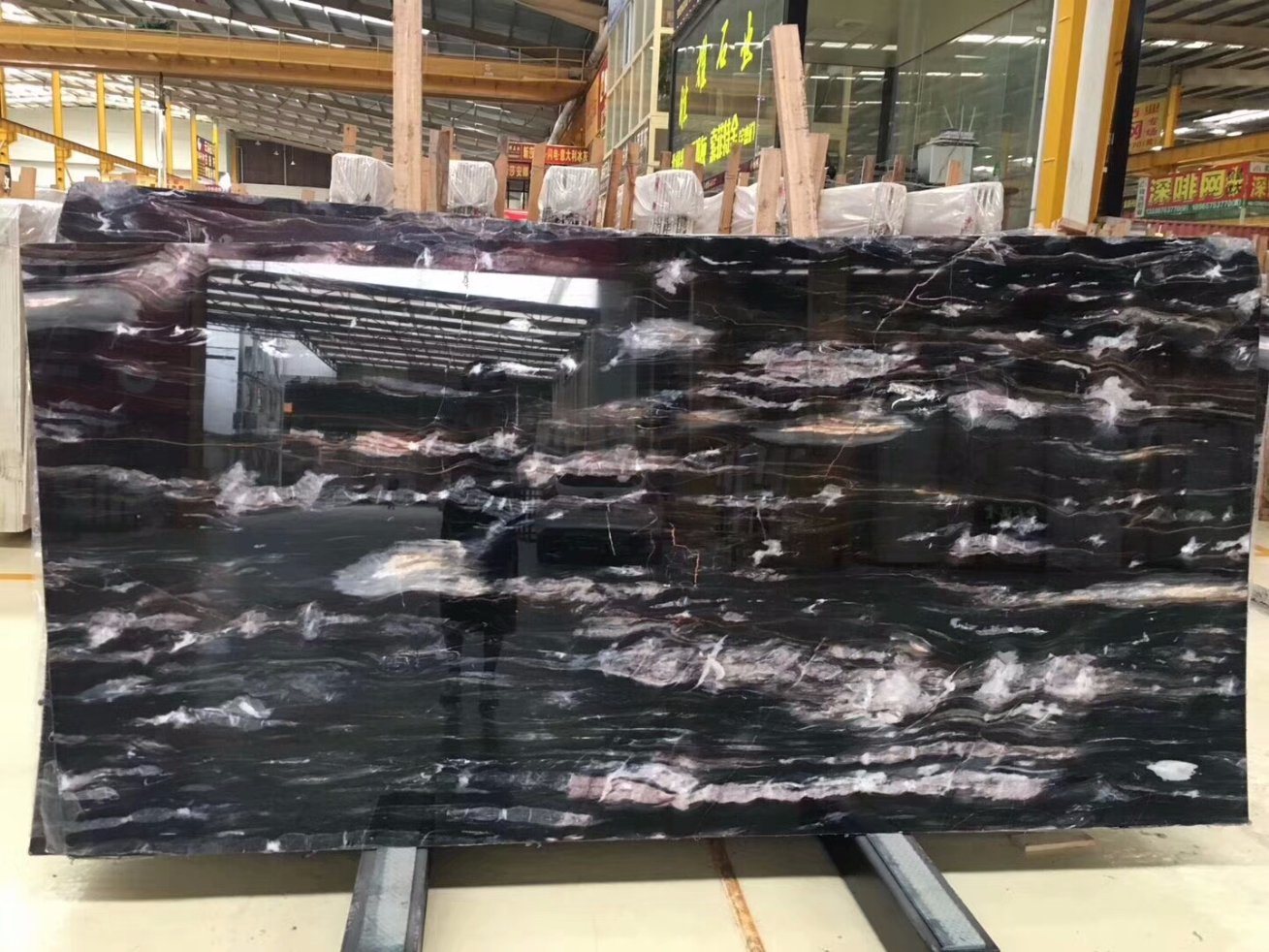 Mirage Black / Marble Slab for Kitchen/Bathroom/Wall/Floor