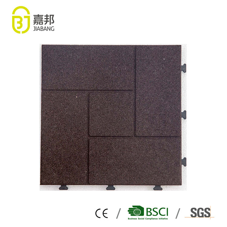 Manufacturing Plant Anti Slip Outdoor Waterproof Driveway Mats Rubber Deck Floor Tiles Hot Sale in Sri Lanka