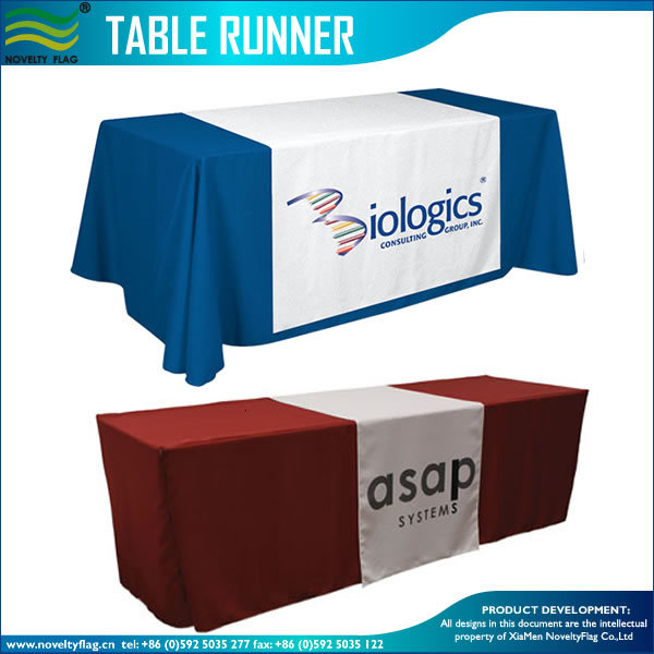 Logo Print Polyester Table Skirting (M-NF05F09323)