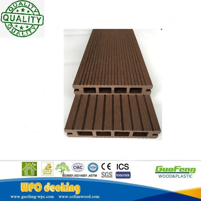 Eco-Friendly Interlock Easily-Installed Wood Plastic Composite Hollow Decking