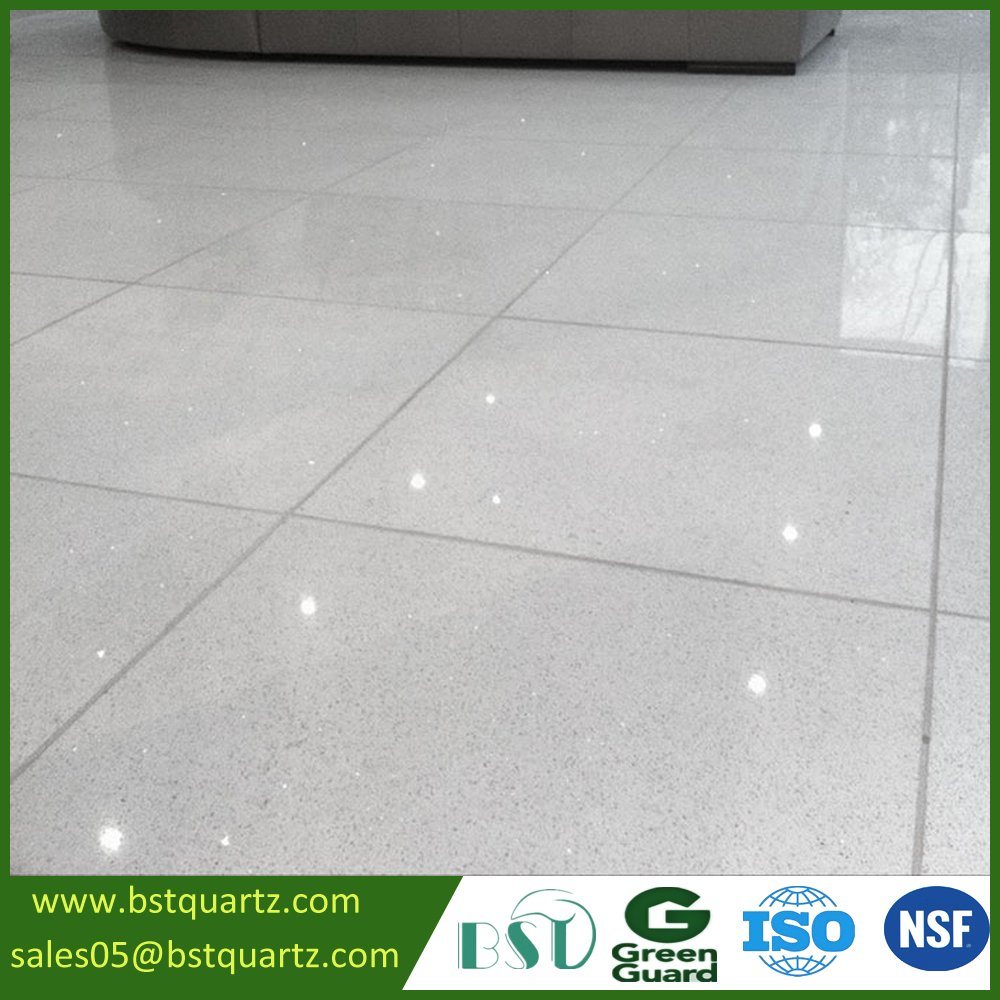 Interior Tile Sparkle White Quartz Stone for Floor