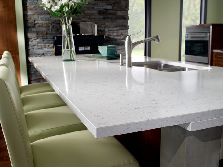 Marble Look Quartz Engineered Stone Benchtop