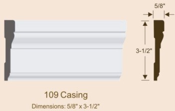 Wood Door Casing Primed MDF Moulding