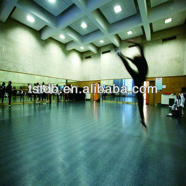 Cheap PVC/Vinyl/Homogeneous Roll Flooring for Indoor Dance Room