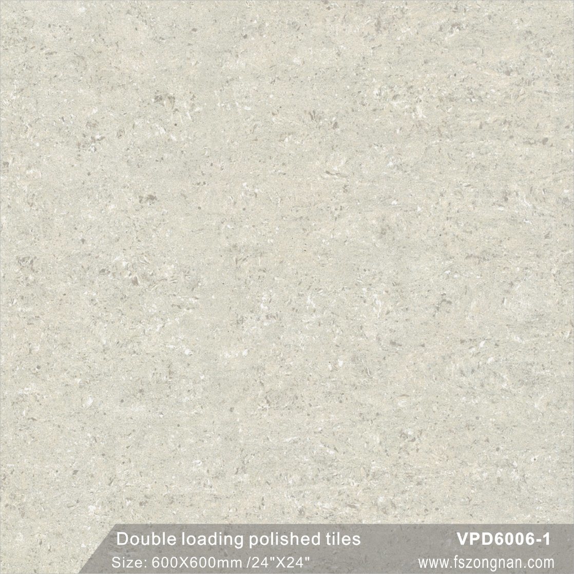 Building Material Double Loading Porcelain Polished Floor Tiles (VPD6006-1/-3, 600X600mm)