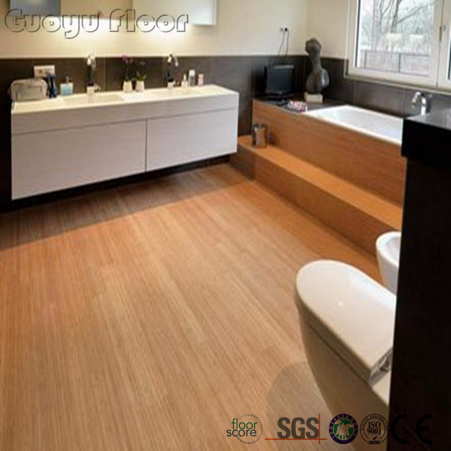 100% Waterproof Spc Click Vinyl Flooring / Indoor Flooring