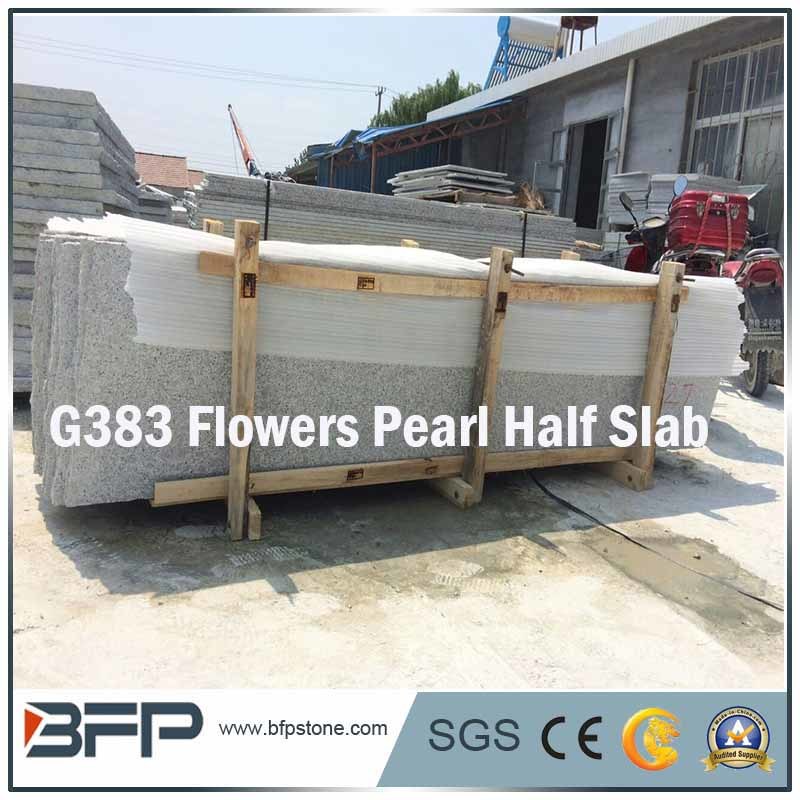 G383 Flowers Pearl Grey Granite Half Slab for Vanity Tops