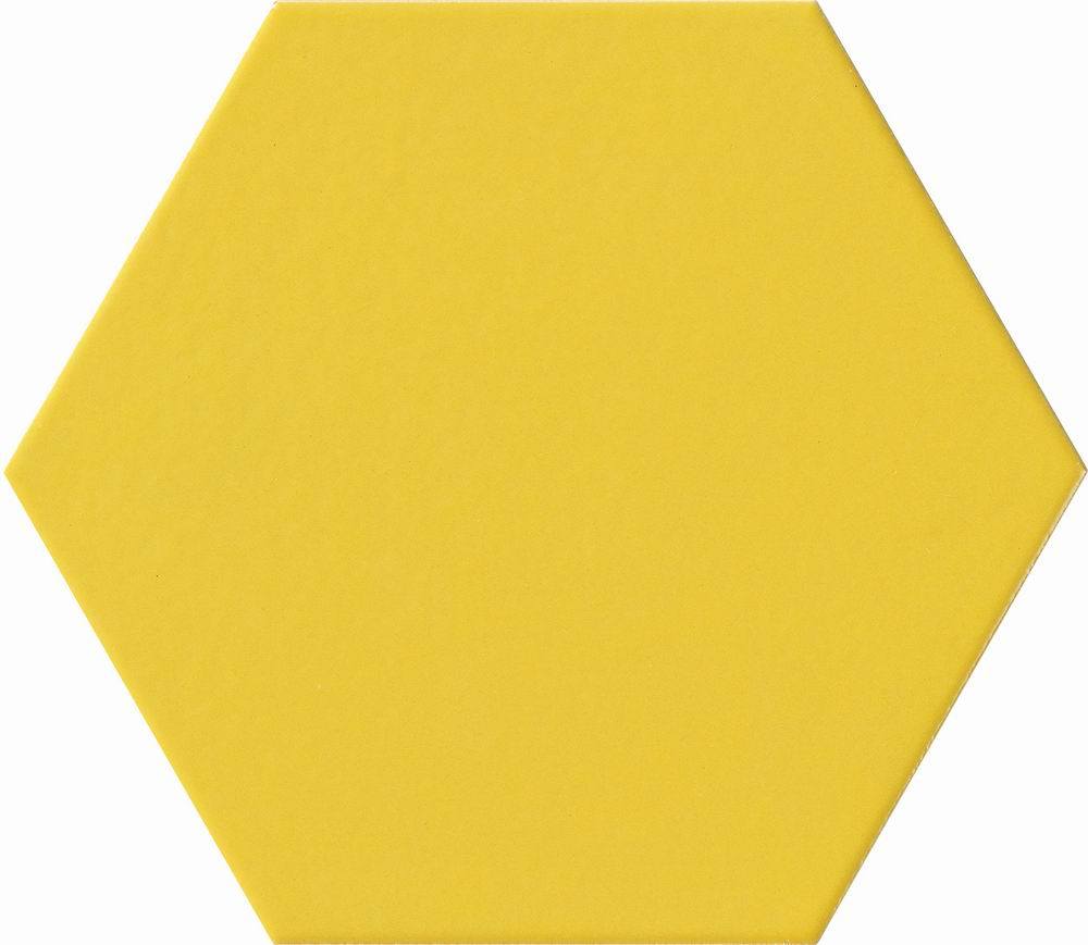 Pure Yellow Hexagon Ceramic Rustic Tile Building Material (VR2N2308H, 200X230mm)