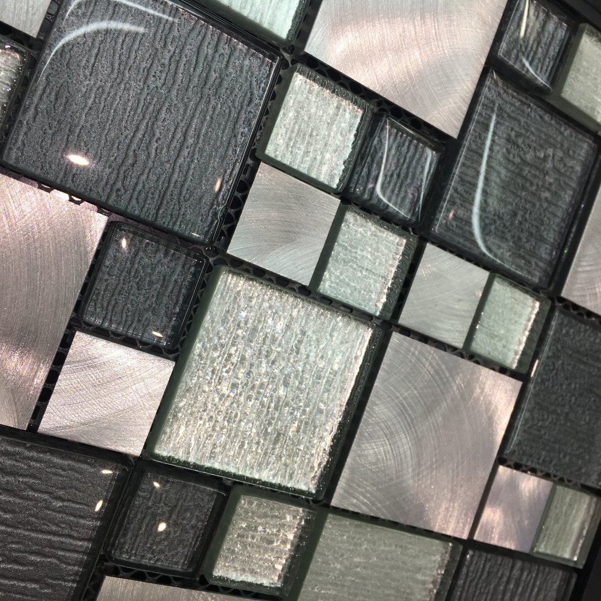 Artique Style Glass and Laminated Glass Mosaic Tile