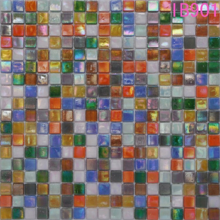 Glass Mosaic Tile Iridium Mixture