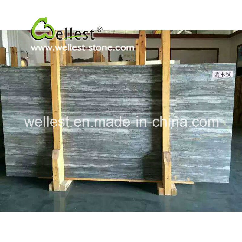 Blue Wood Vein Marble for Hotel Flooring/Wall Cladding Slab