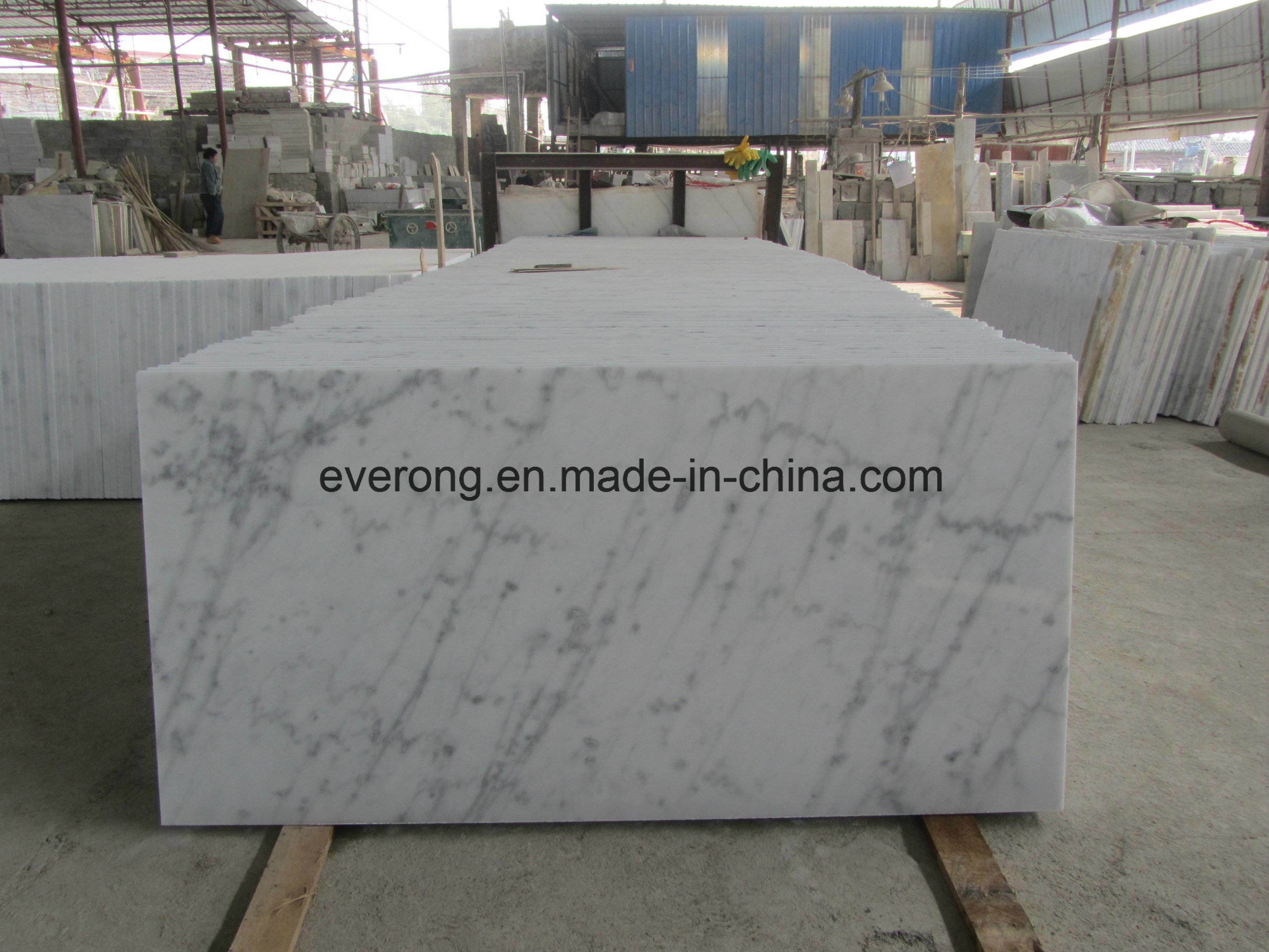 High Quality Carrara White/ Guangxi White Marble Tile with Cheap Price