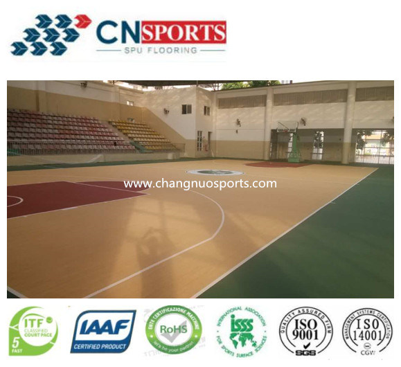 Wooden Texture Sport Playground Flooring for Indoor/Outdoor Basketball Floor