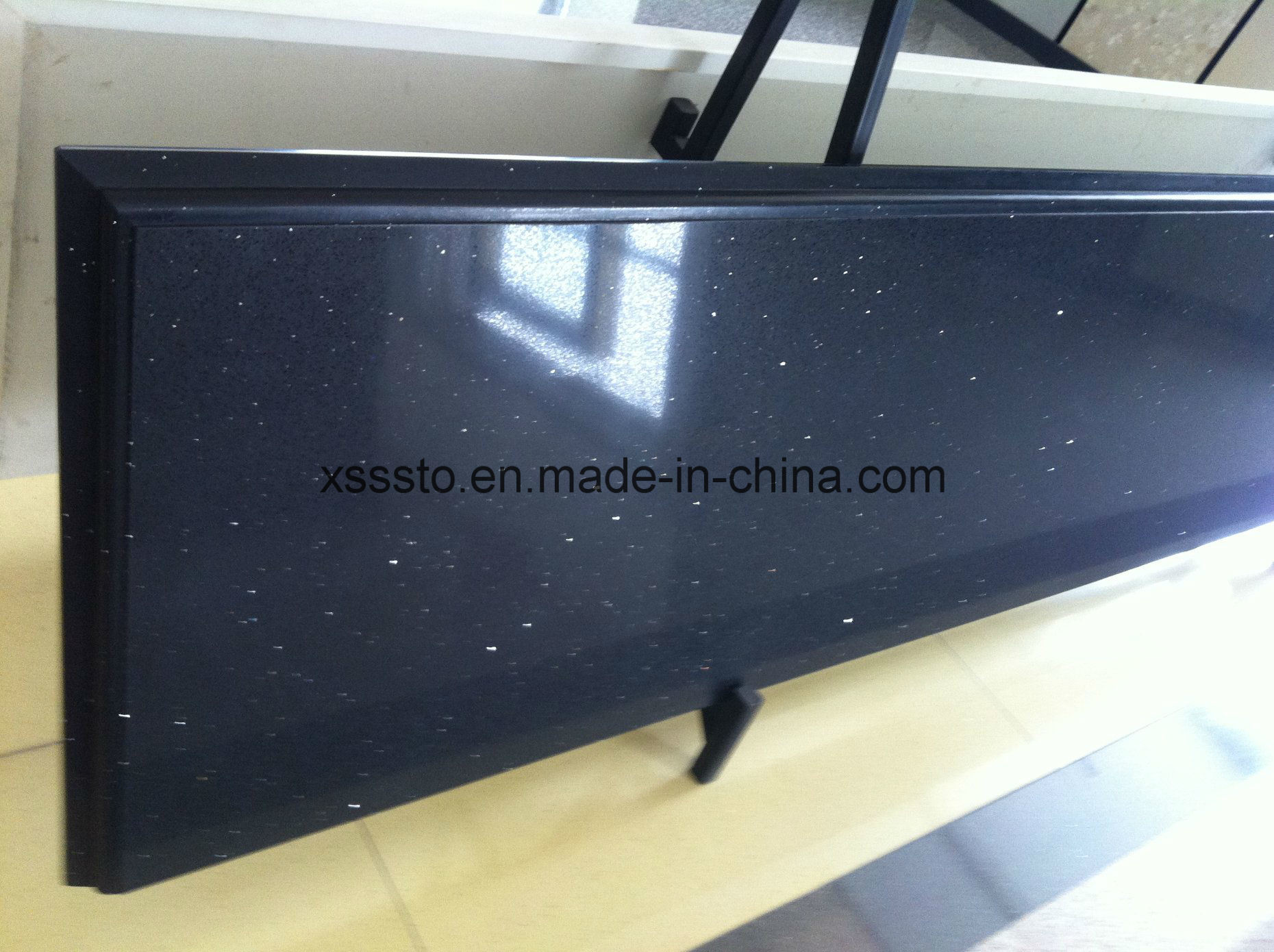 Black Galaxy Quartz Vanity Top/Countertop for Kitchen & Bathroom