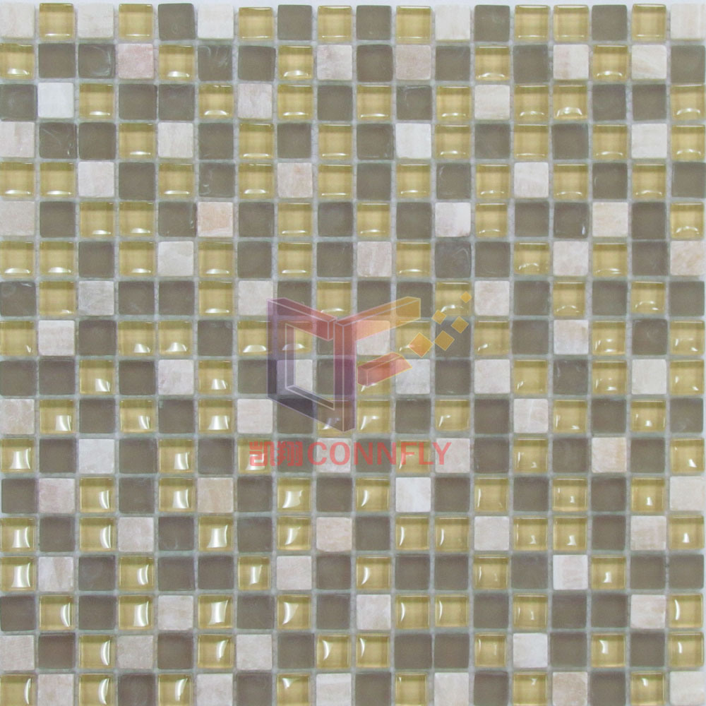 Yellow Crystal with Yellow Yonx Marble Mosaic (CS189)