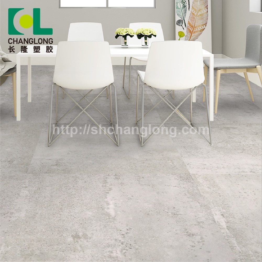 Non-Slip Fire Proof PVC Vinyl Flooring, ISO9001 Changlong Cls-21