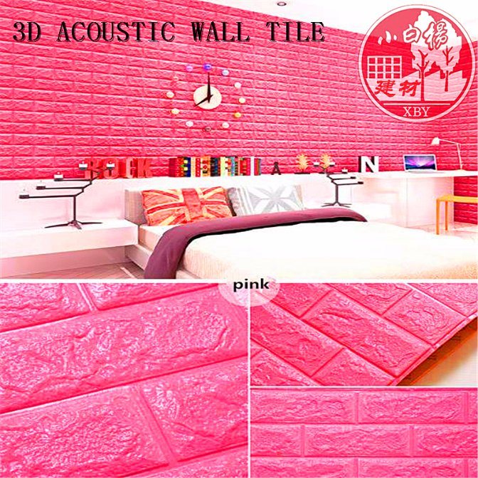 Decorative PVC 3D Soundproof Self Adhesive Tile for Restaurant