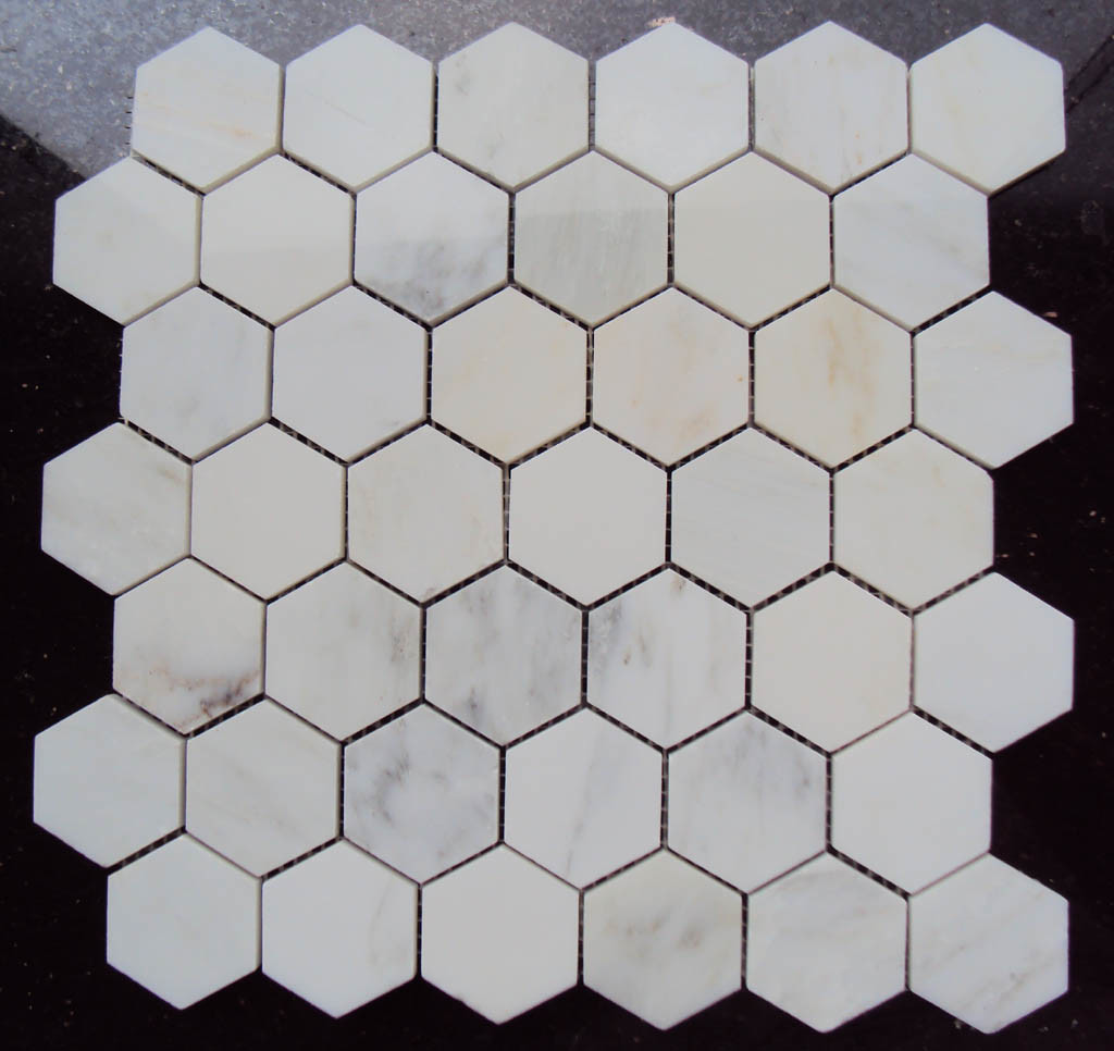 Popular White Hexagon Marble Mosaic Tiles on Sales